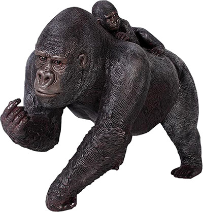 Resin Female Gorilla With Baby - Click Image to Close